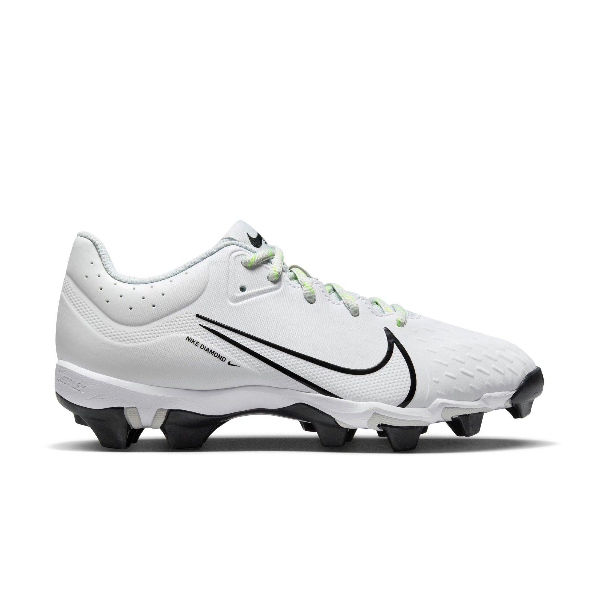 Nike Hyperdiamond 4 Keystone "White/Black/Photon Dust/Volt" Women's Softball Cleat